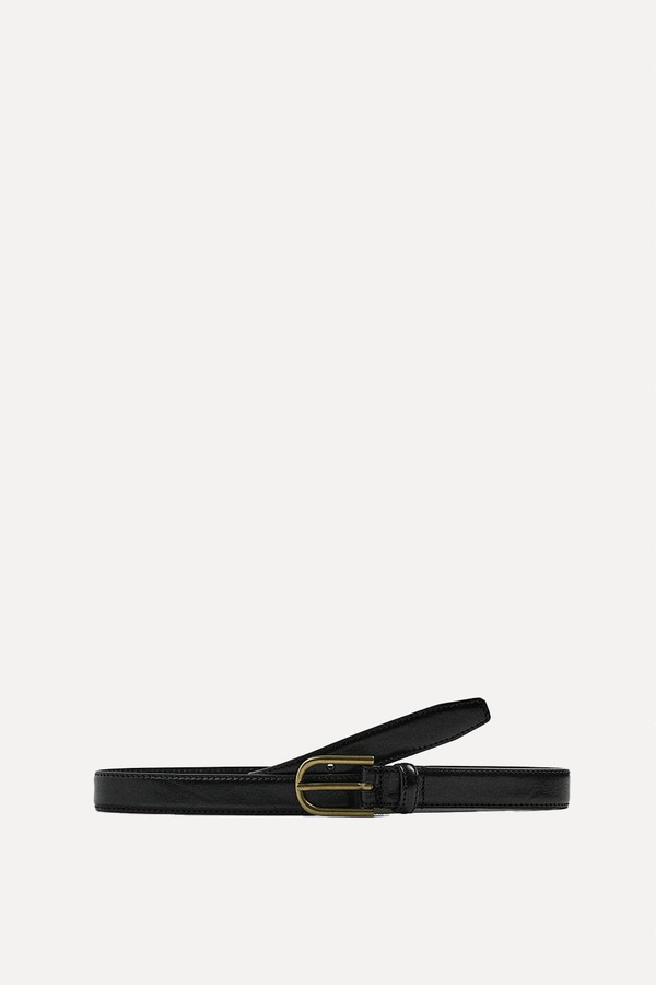 Topstitched Leather