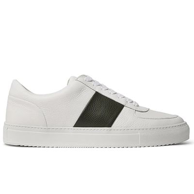 Larry Panelled Full-Grain Leather Sneakers