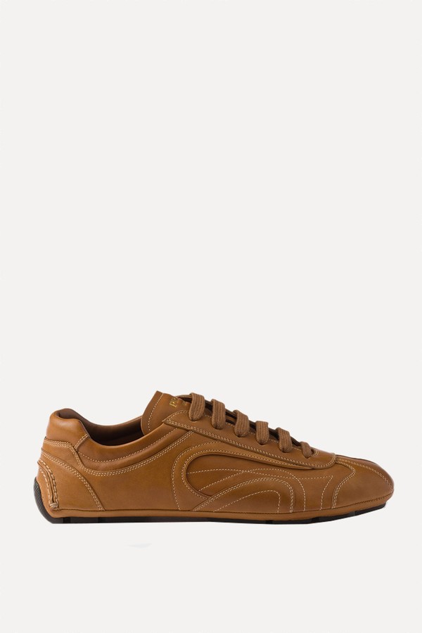 Montecarlo Re-Edition 2005 Antiqued Nappa Leather Sneakers from Prada