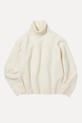 100% Lambswool Turtleneck Jumper    from Uniqlo