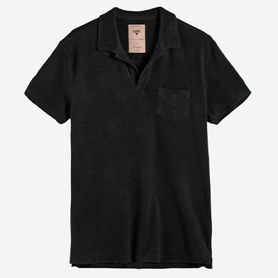 Solid Black Terry Shirt