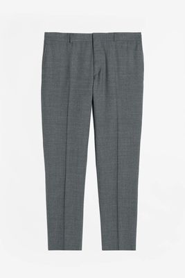 Wool Micro Check Travel Trousers