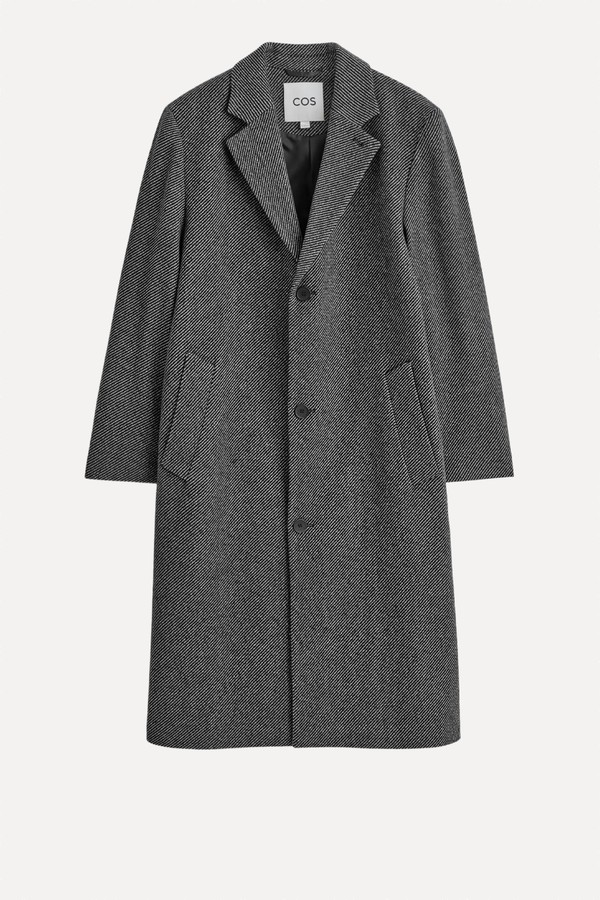 Single-Breasted Wool Long Coat from COS