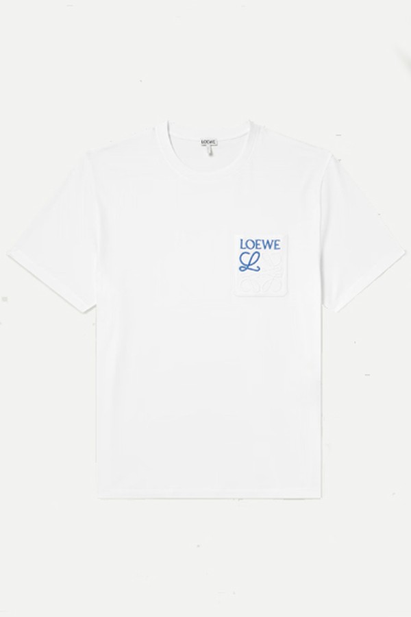 Logo-Embroidered Cotton-Jersey T-Shirt from Loewe