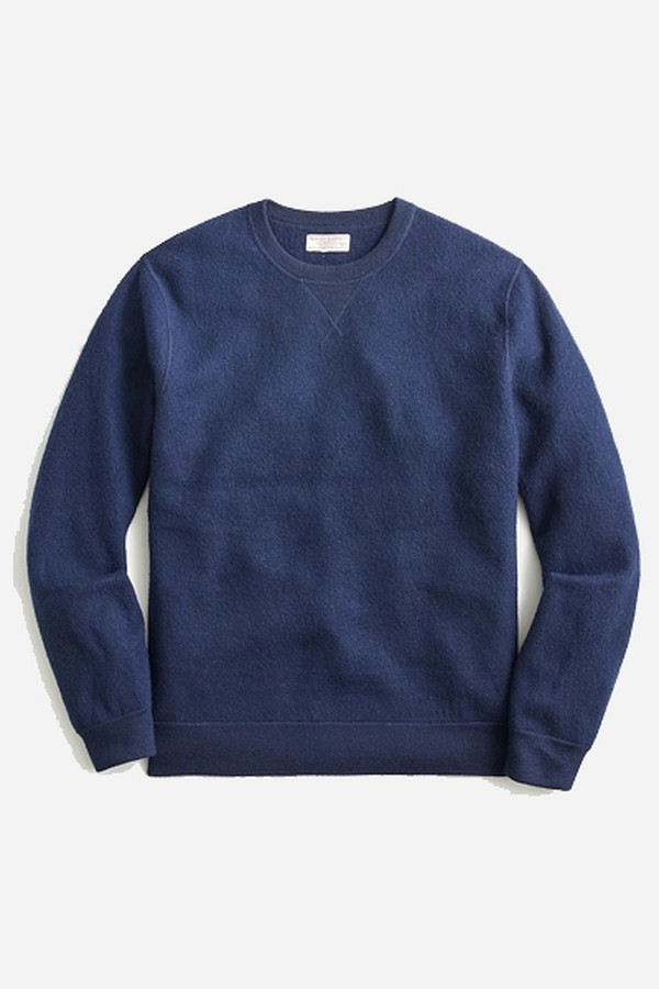 Wallace & Barnes Boiled Merino Wool Crewneck Sweatshirt