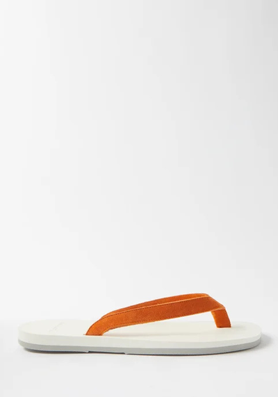 Suede Strap Rubber Flip Flops from The Resort Co