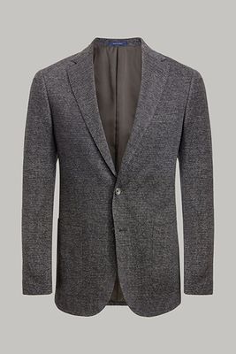 Grey Printed Wool Jersey Jacket from Boggi
