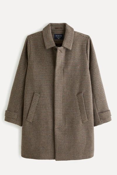 Wool-Blend Mac Coat