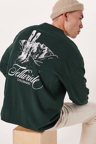 Long-Sleeve Ski Graphic Tee