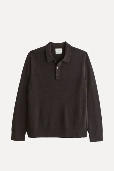 Icon Long-Sleeve 3-Button Sweater Polo