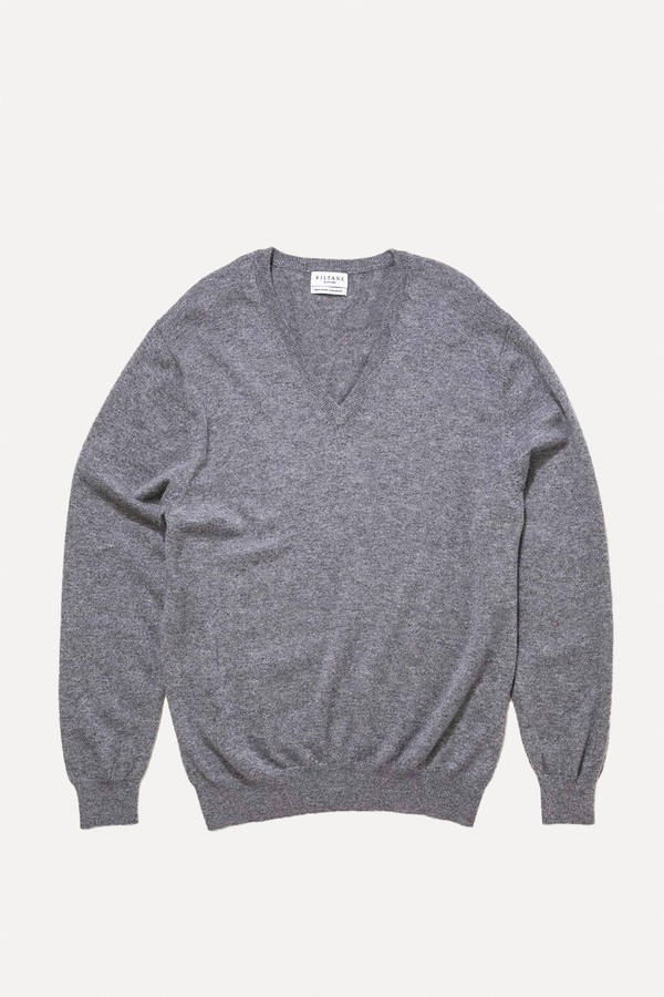Cashmere V Neck Jumper  from Kiltane