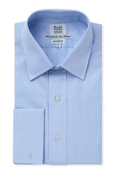 Classic Sea Island Cotton Double Cuff in Sky Blue