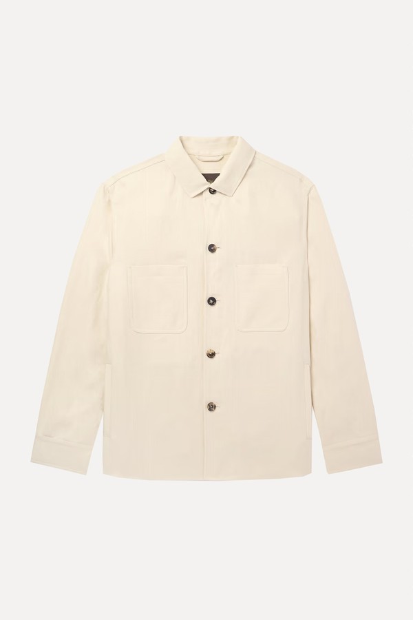 Evando Linen-Twill Overshirt from Loro Piana
