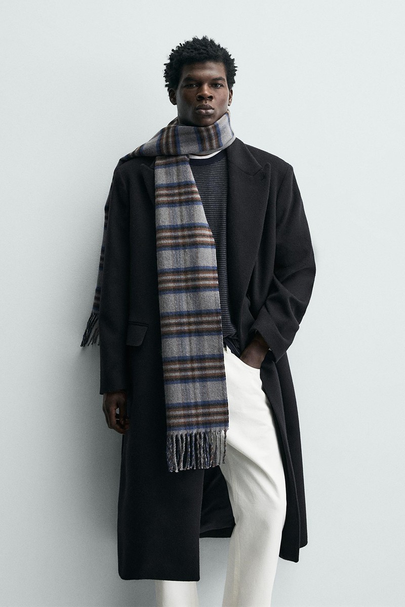 Combined Check Scarf