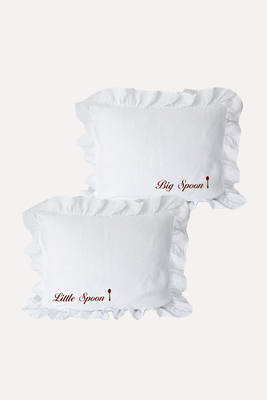 Embroidered Ruffled Cushion Cover from Gigi & Olive