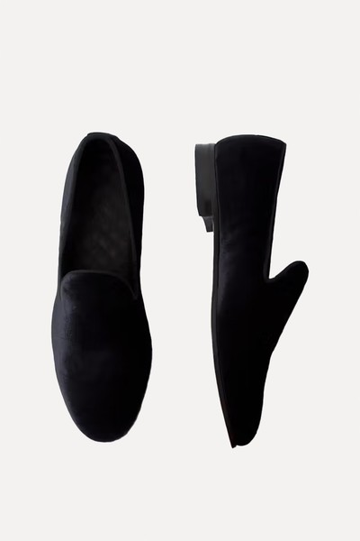 Velvet Padded Loafers