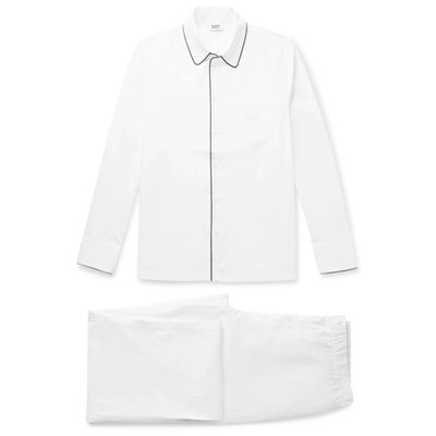 Henry Piped Cotton-Poplin Pyjama Set from Sleepy Jones