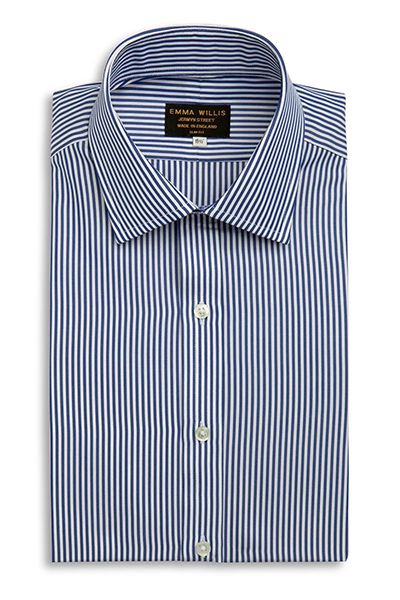 Navy Bengal Stripe Cotton Shirt
