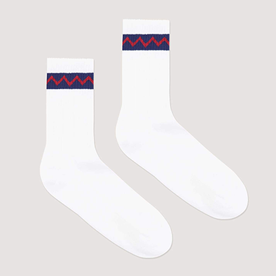 White RB Core Socks from Rowing Blazers