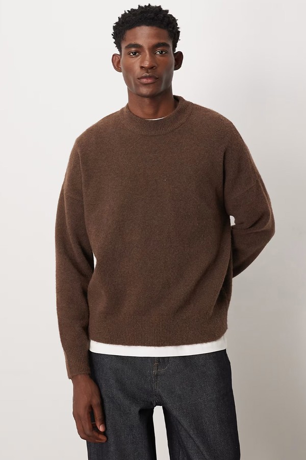 Oversized Brushed Knitted Crew Neck Jumper from ASOS DESIGN