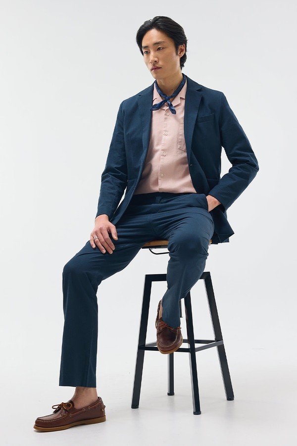 Tailored Seersucker Blazer