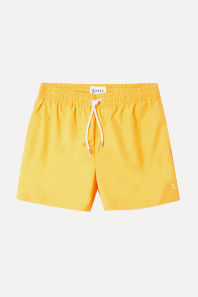 Solid Mustard Shorts  from Sunno