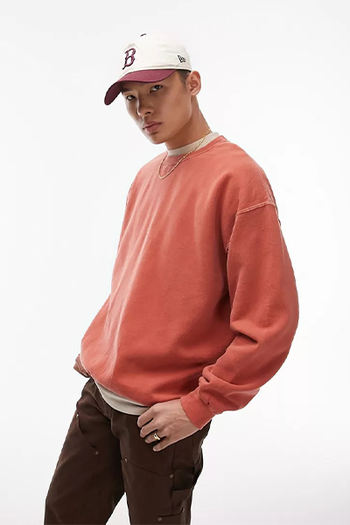 Oversized Vintage Crew Sweatshirt  from Topman