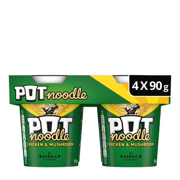 4 Pack Chicken & Mushroom Pot Noodle from Pot Noodle