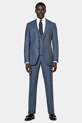 Mid Blue Three-Piece Lazio Suit from Suit Supply