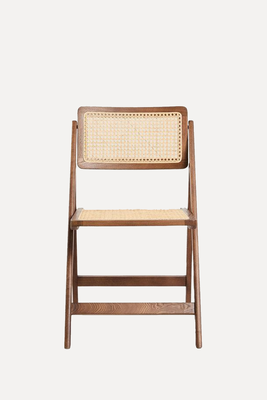 Rattan & Wood Folding Chair 