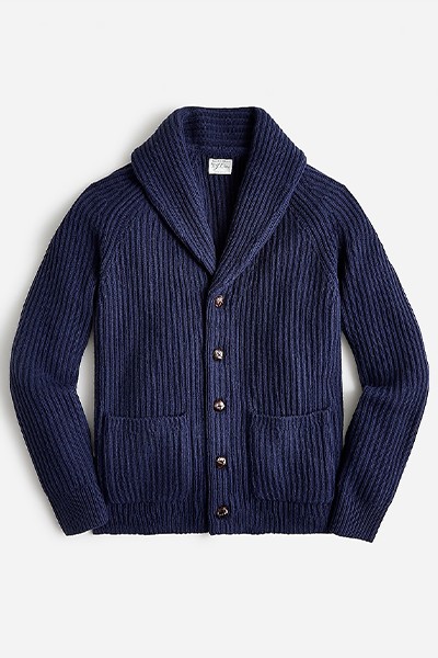 Wool-Blend Shawl-Collar Cardigan Sweater from J.Crew