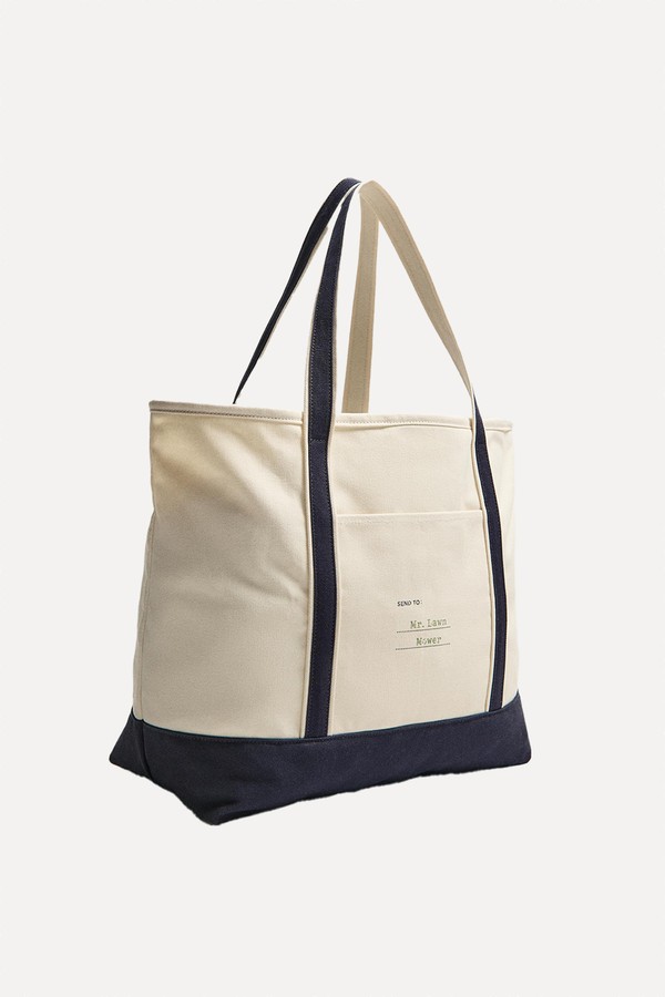 Contrast Structure Tote Bag