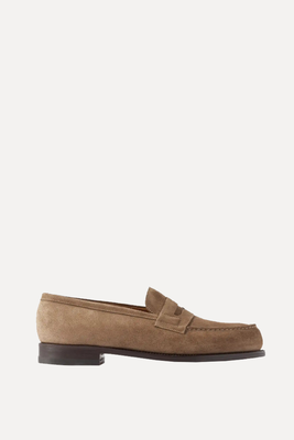 180 Moccasin Suede Penny Loafers from J.M. Weston 