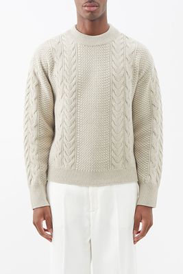 Cable-Knit Wool Blend Sweater from Le17septembre Homme
