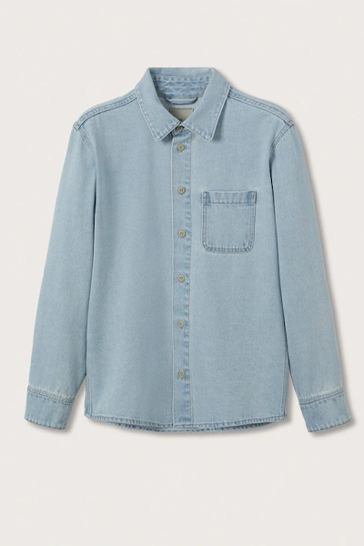 Denim Overshirt With Pocket from Mango