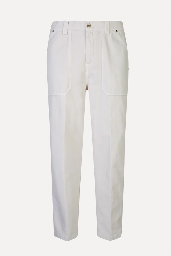Relaxed Fit Garment-Dyed Cotton Work Trousers from Eleventy