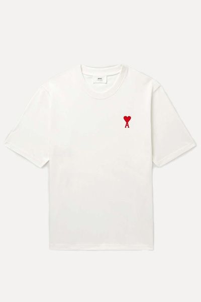 Logo-Embroidered Cotton-Jersey T-Shirt from Ami Paris