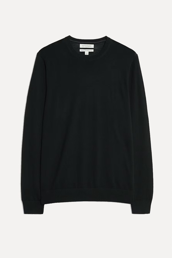 Pure Extra Fine Merino Wool Crew Neck Jumper from Autograph