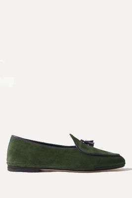Marphy Leather-Trimmed Suede Tasselled Loafers from Rubinacci