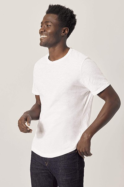 Slub Curved Hem Tee from Buck Mason