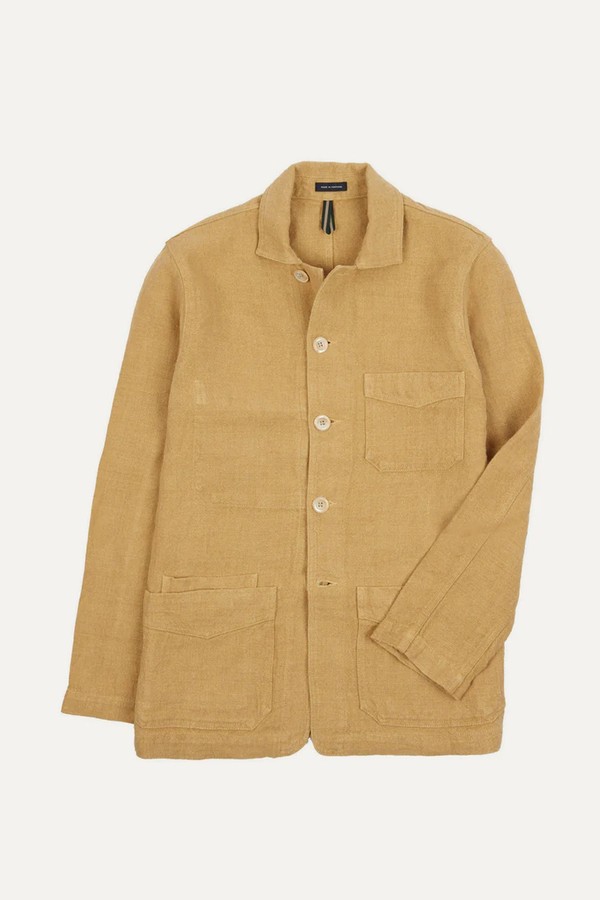 Linen Five-Pocket Chore Jacket