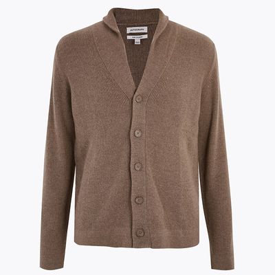 Pure Cashmere Shawl Cardigan