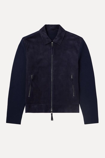 Merino Wool & Suede Blouson Jacket  from Mr. P