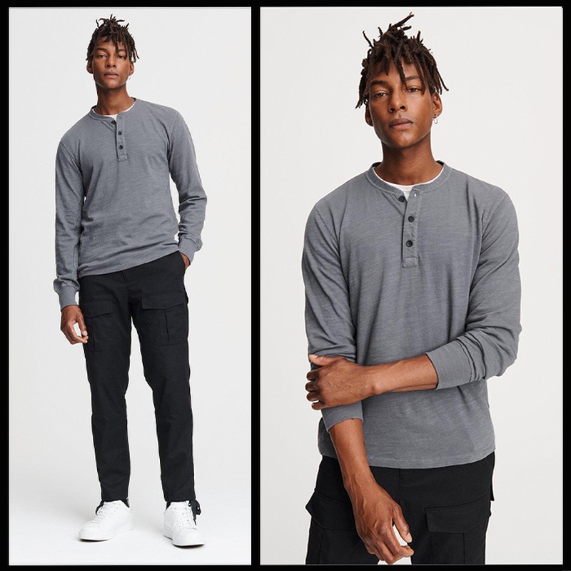 Classic Cotton Henley Classic Fit Shirt, £60 | Rag & Bone