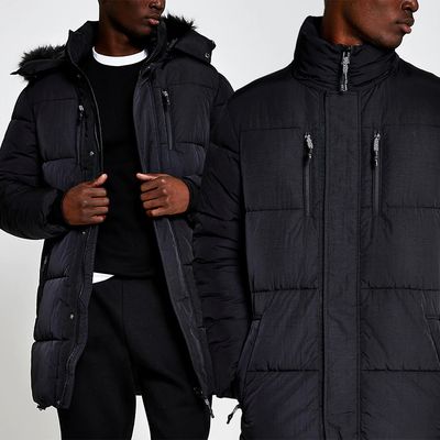 Black Hooded Parka Jacket, £90