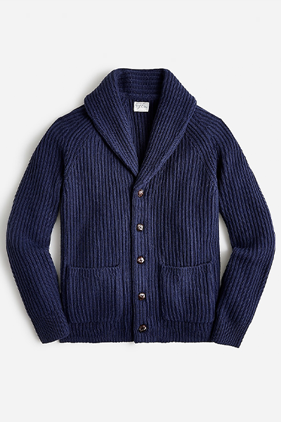 Wool-Blend Shawl-Collar Cardigan Sweater from J.Crew