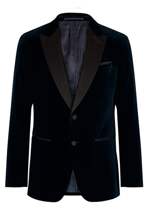 Helward Navy Velvet Blazer from Hugo Boss