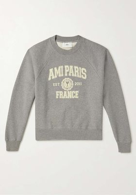 Logo-Print Cotton-Jersey Sweatshirt from Ami Paris