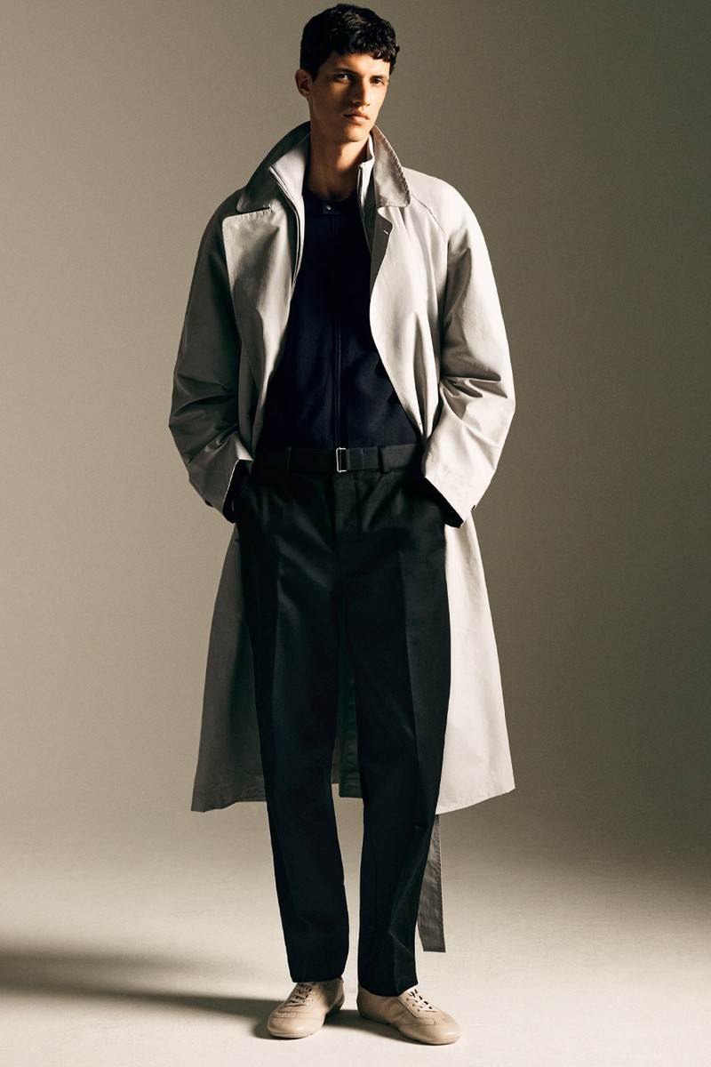 Belted Cotton Regular-Fit Straight-Leg Trousers from COS