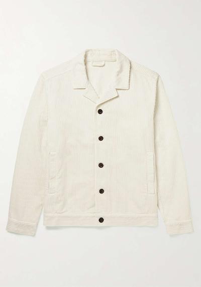 Camp-Collar Wide-Wale Cotton-Corduroy Jacket  